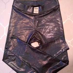 2/ $15 Pink Victoria's Secret Holographic Leggings